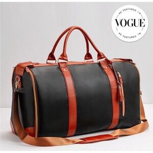 Luhxe Travel Bag Airline Approved Carry-On, Black, All-In-One Luxury Luggage Bag